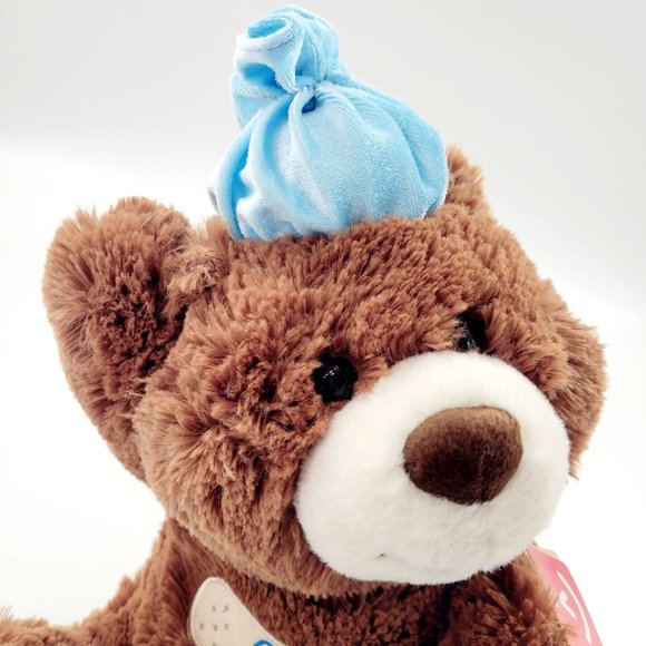 Aurora Get Well Bear Brown Teddy Bear Plush with Ice Pack and Bandaid NEW 2021 - Picture 2 of 10
